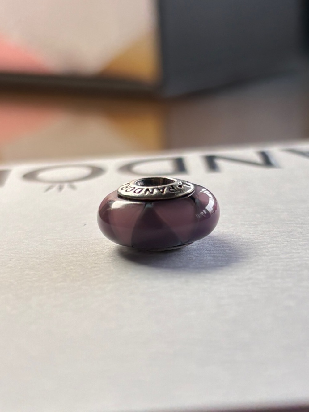 Pandora Authentic Captivating Purple Murano Glass Charm - Retired - 790635